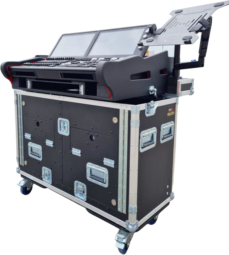 Boîtier de console hydraulique ProX XZF-CH MQ500M 2X 1U pour ChamSys MagicQ MQ500M avec espace rack 2U