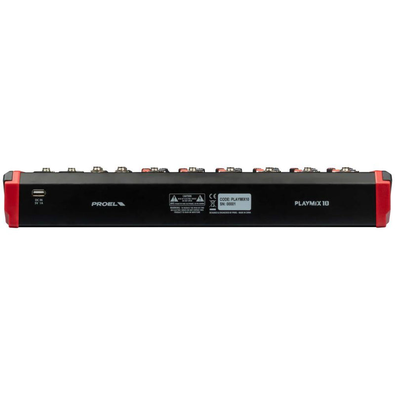 Proel PLAYMIX10 10-Channel PA Mixer with DFX USB and BT