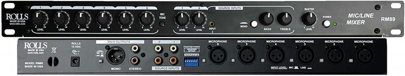 Rolls RM89 Mélangeur micro/ligne professionnel 8 canaux