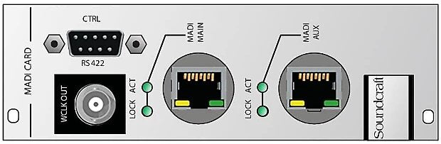 Soundcraft RS2562SP Single Mode Optical Madi 64 Input 64 Output Channel Card