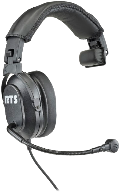RTS HRF-1-A5M Single Ear Headset With Dynamic Boom Microphone (XLR 5-Pin Male)
