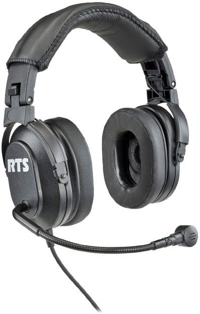 RTS HRF-2-A5M Headset With Dynamic Boom Microphone (XLR 5-Pin Female)