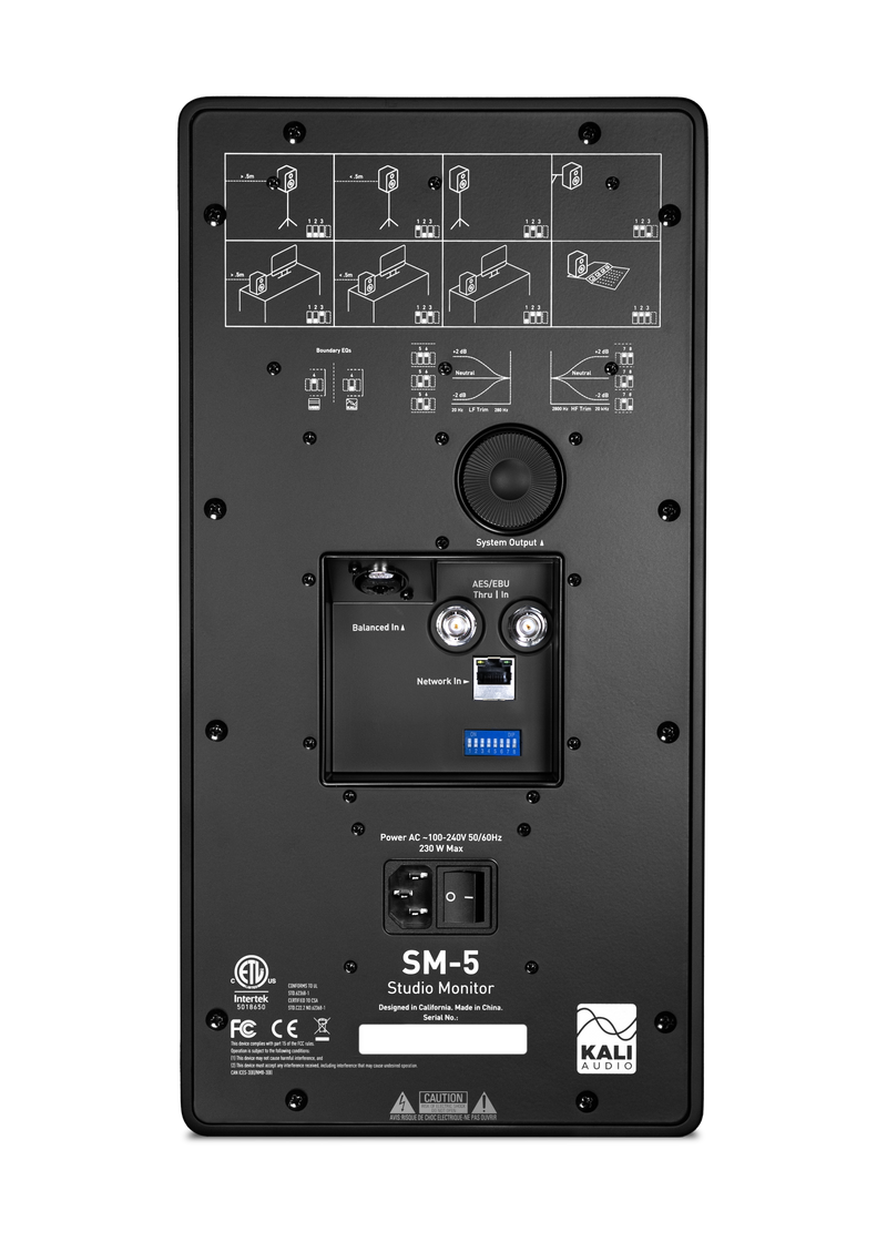 Kali Audio SM-5 3-Way Studio Monitor with Network Control (Single) - 5"