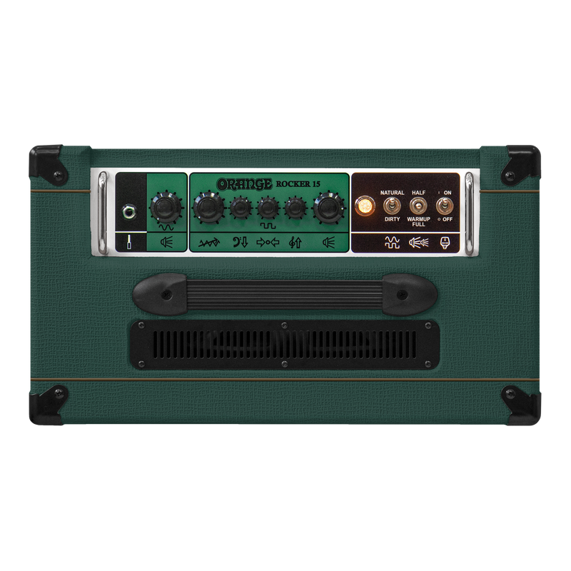 Orange ROCKER 15 Limited Edition 15W All Valve Twin Channel Guitar Combo Amp (British Racing Green)