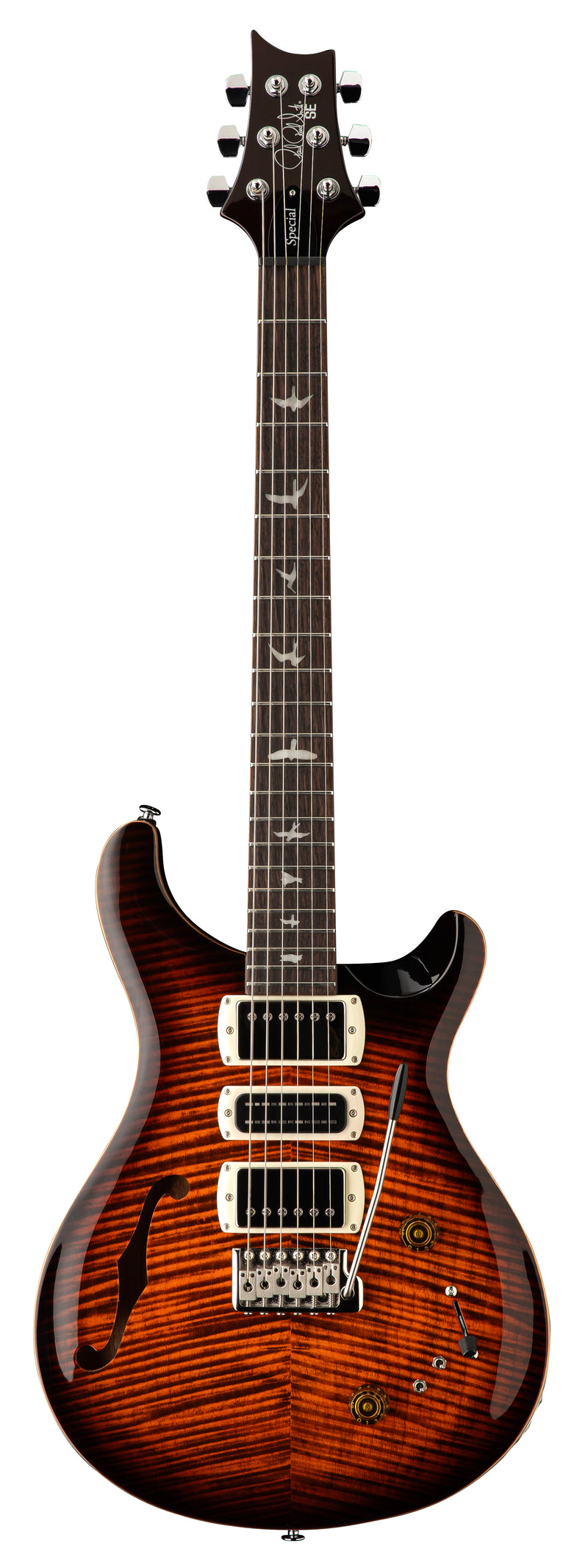 PRS SE SPECIAL Semi Hollow Electric Guitar (Orange Tiger Smokeburst)