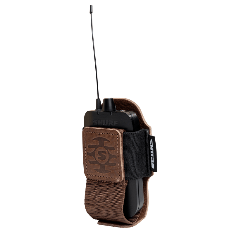 Gator SH-BODYPACK-PBN-L Wireless Bodypack Transmitter Pouch (Brown)