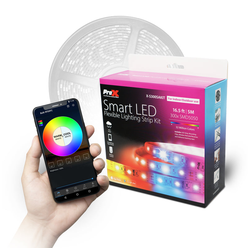 ProX X-S300SAKIT Smart LED Flexible Lighting Strip Kit 16.5 ft