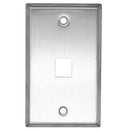 Covid SSB-11000 Blank Wall Plate with 1 Keystone Hole (Stainless Steel)