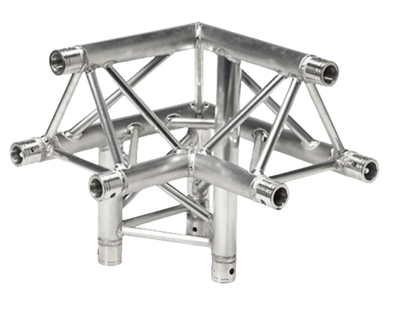 Global Truss F33-TR-4093UL – Apex à trois voies 90° vers le haut – Coin gauche pour système de ferme triangulaire F33 (1,64')