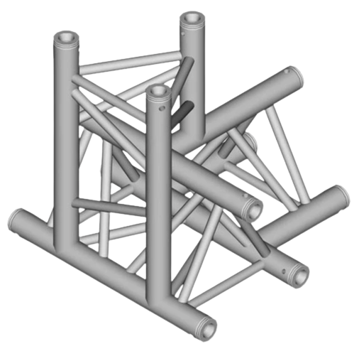 Global Truss F33-TR-4097D - Apex de jonction en T triangulaire à 4 voies de 1,64' pour ferme triangulaire F33