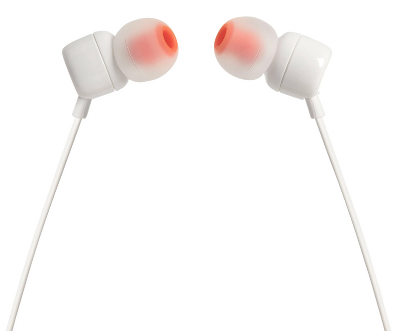 JBL T110 In-Ear Headphones (White)