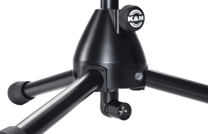 K&M 27500 Tripod Microphone Stand with Gooseneck (Black)
