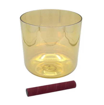 Sela INFINITY Crystal Singing Bowl (Sand Yellow) - 6.25"