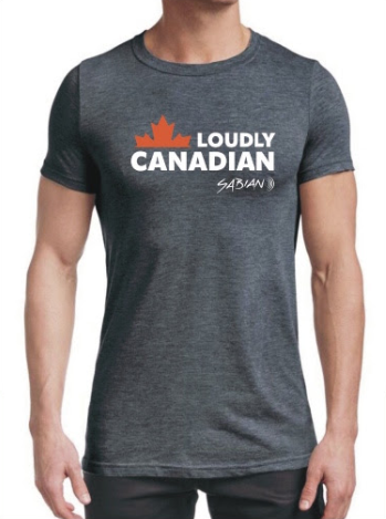 Sabian 61034LC-MM Loudly Canadian Shirt (Gray) - Medium