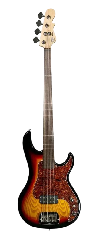 G&L TRIBUTE Series Fretless Electric Bass Guitar (3-Tone Sunburst)