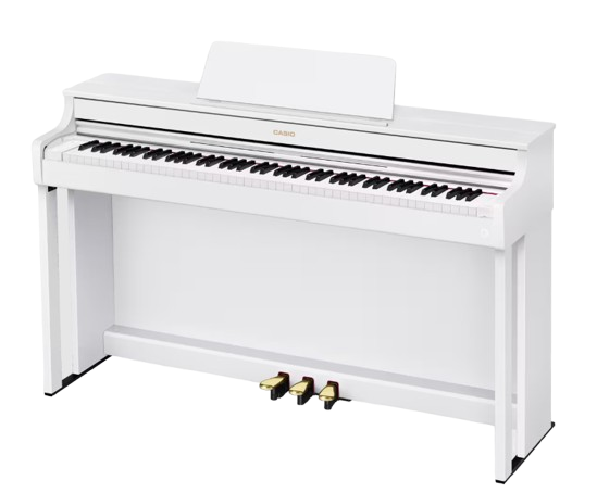 Casio AP-300WE Digital Piano with Cabinet and Bench (White) - 88 Keys