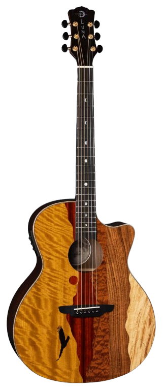 Luna VISTA EAGLE Tropical Wood Acoustic/Electric Guitar (Gloss Natural)