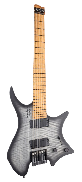 Strandberg BD7HCT-25O2-G1-BD Boden Original N2.7 7 String Headless Electric Guitar (Black Denim Burst Satin)