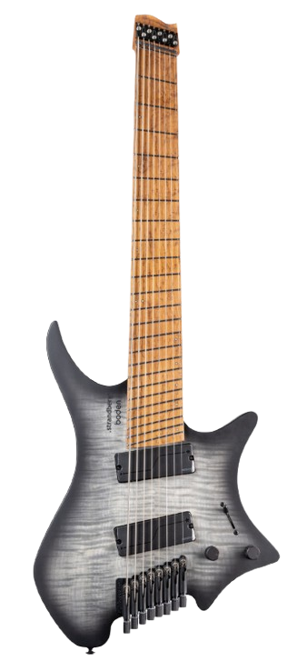 Strandberg BD8HCT-25O2-G1-BD Boden Original N2.8 8 String Headless Electric Guitar (Black Denim Burst Satin)