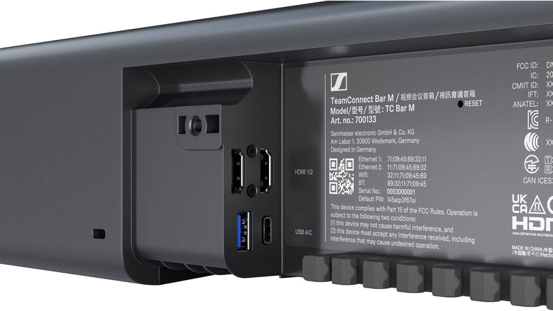 Sennheiser TC BAR M US TeamConnect Bar Conferencing Device For Medium Rooms