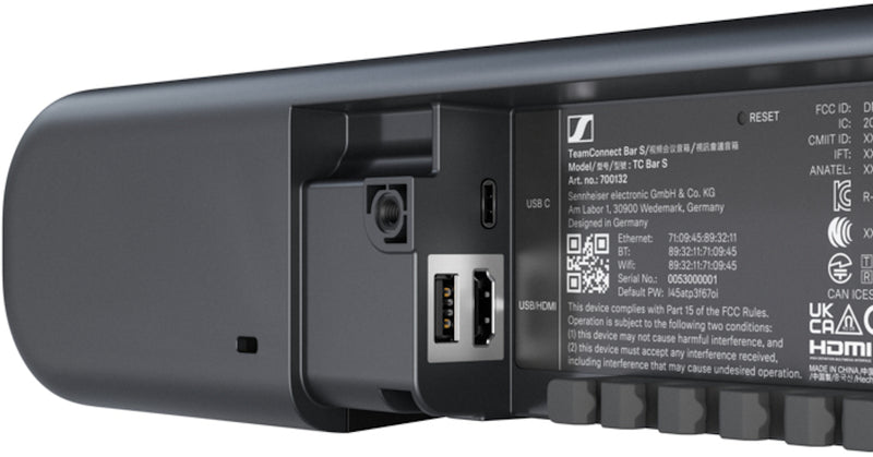 Sennheiser TC BAR S US TeamConnect Bar Conferencing Device For Small Rooms