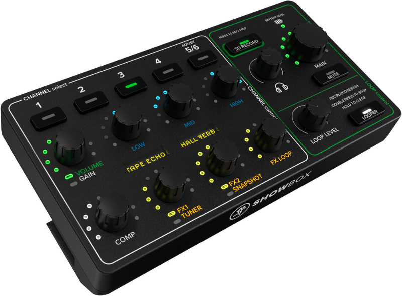 Mackie SHOWBOX Plate-forme de performance live tout-en-un alimentée par batterie avec contrôle de mixage Breakaway
