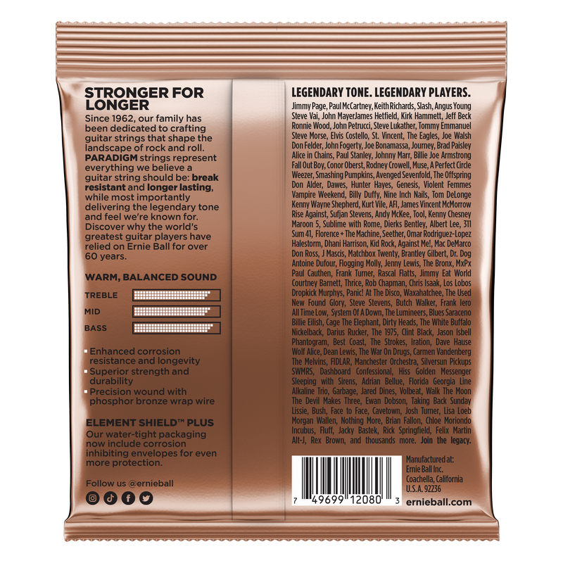 Ernie Ball 2080EB Paradigm Acoustic Strings - Phosphor Bronze Extra-Light 10-50