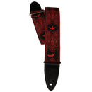 PRS Guitar Strap Custom Jacquard Birds Fleur (Red) - 2"