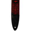 PRS Guitar Strap Custom Jacquard Birds Fleur (Red) - 2"
