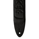 PRS Custom "Faux" Leather Padded Guitar Strap With RAS (Birds Black) - 2.4"