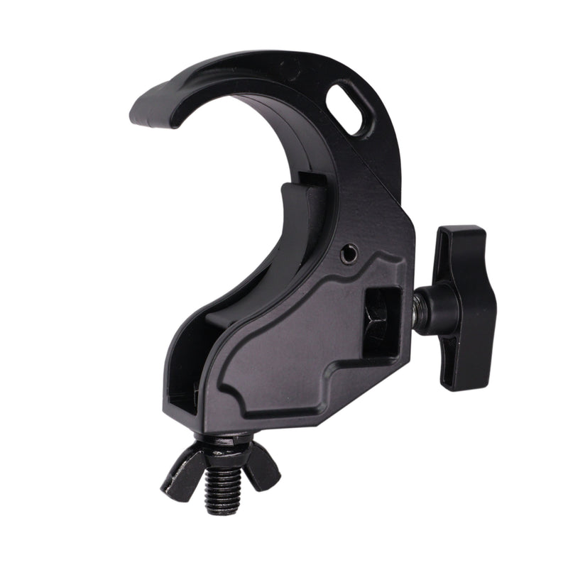 ProX T-C16H-BLK Aluminum Hook Style Clamp with Big Wing Knob for 2" Truss Tube (Black)