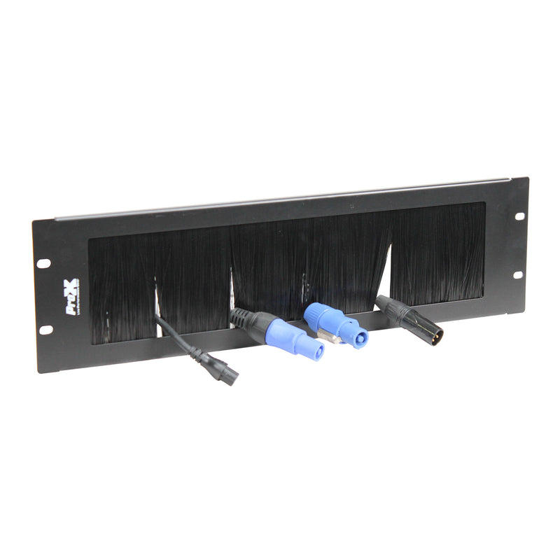 ProX T-P3BR 3U Rack Panel Brush Cable Management Slot Strips