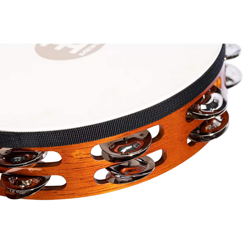 Meinl TAH2AB Tambourin traditionnel en bois de chèvre en acier (marron antique) – 25,4 cm