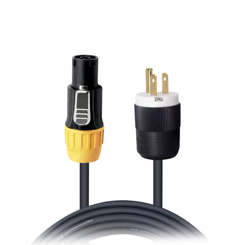 ProX XC-TR1FE12-25 12AWG 120VAC Male Edison NEMA 5-15P to Powerkon for Power Connection - 25ft