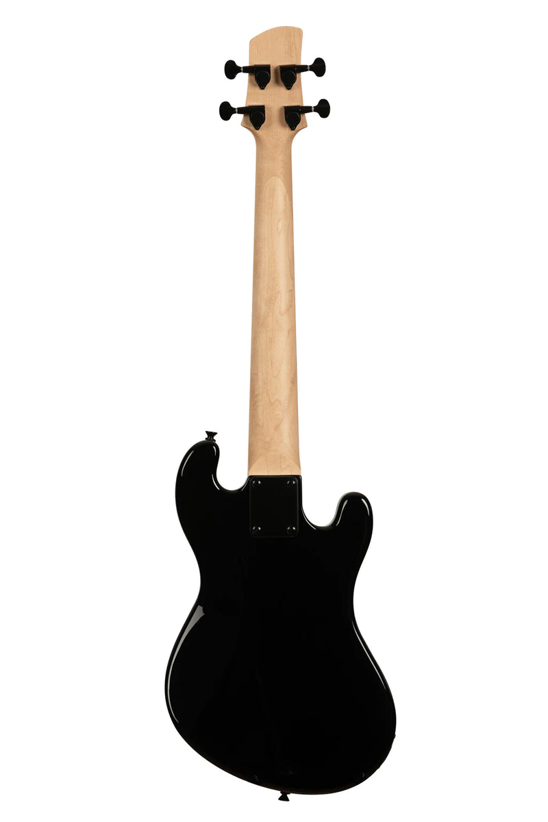 Kala UBASS-SB-BK-FS-L Basse ukulélé frétée à 4 cordes Solid Body pour gaucher (Noir de jais)