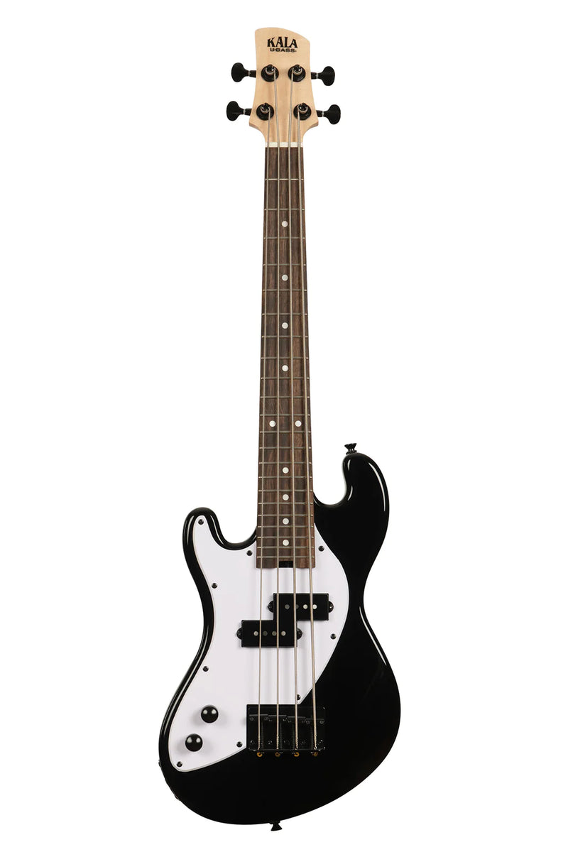 Kala UBASS-SB-BK-FS-L Basse ukulélé frétée à 4 cordes Solid Body pour gaucher (Noir de jais)