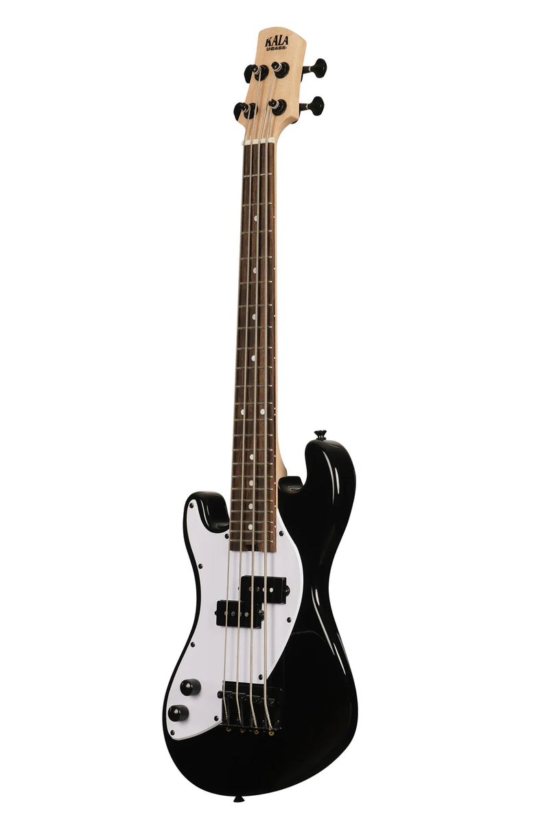 Kala UBASS-SB-BK-FS-L Basse ukulélé frétée à 4 cordes Solid Body pour gaucher (Noir de jais)