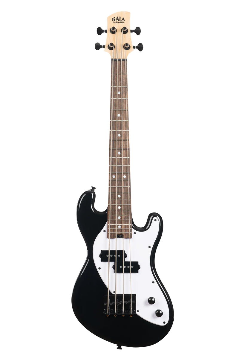 Kala UBASS-SB-BK-FS Basse ukulélé frétée à 4 cordes Solid Body noir de jais