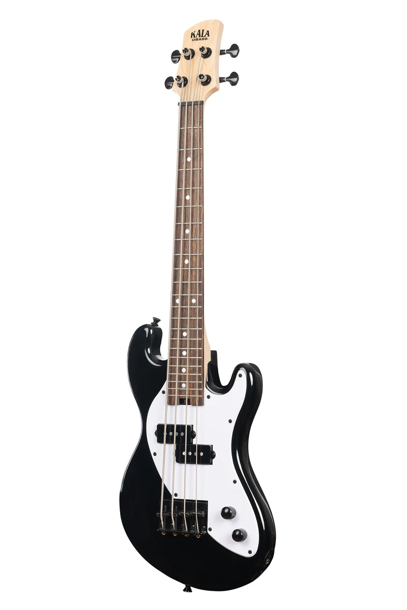 Kala UBASS-SB-BK-FS Basse ukulélé frétée à 4 cordes Solid Body noir de jais