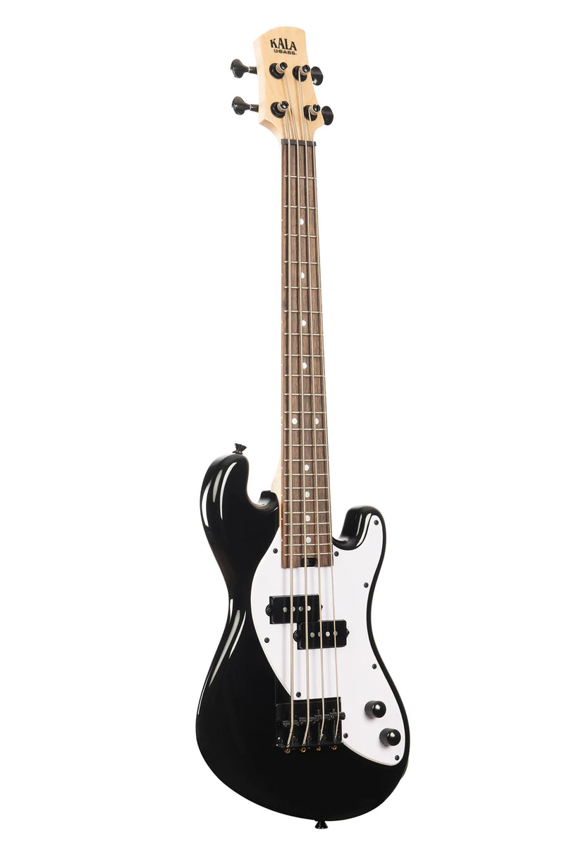 Kala UBASS-SB-BK-FS Basse ukulélé frétée à 4 cordes Solid Body noir de jais