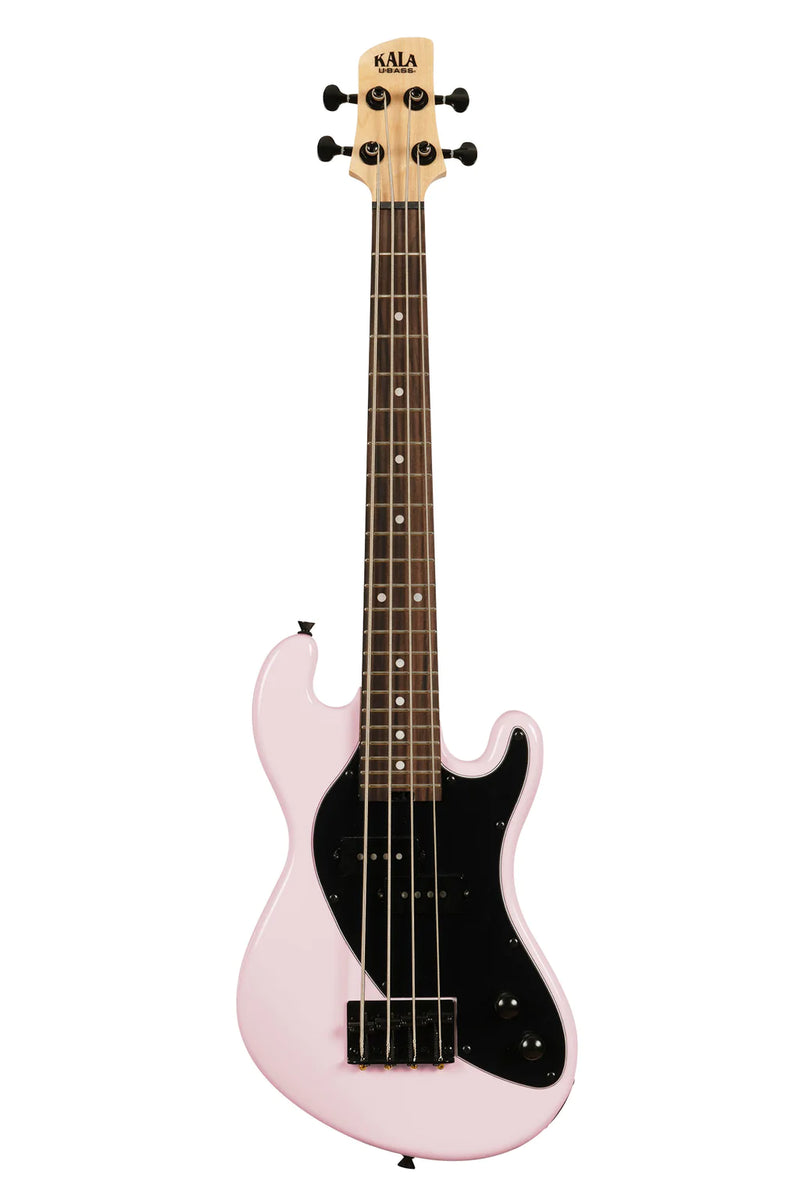 Kala UBASS-SB-LP-FS Solid Body 4 cordes frettes ukulélé basse (rose pâle)