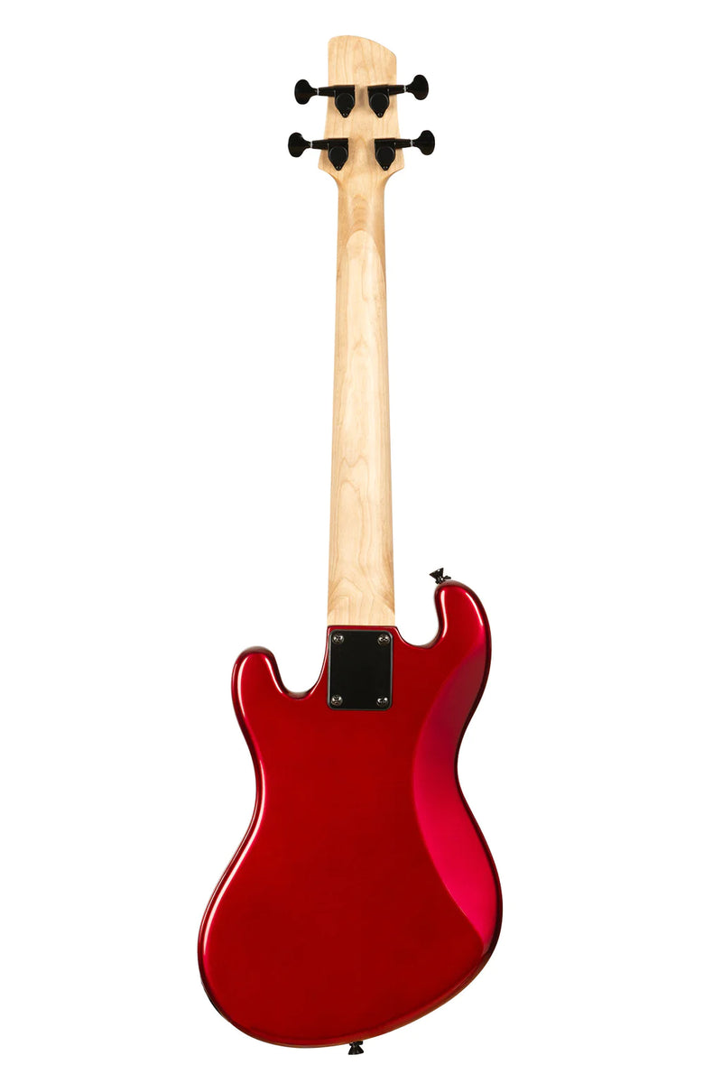 Kala UBASS-SB-RD-FS Basse ukulélé frettée à 4 cordes Solid Body (Candy Apple Red)