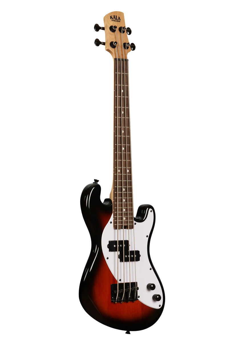Kala UBASS-SB-TB-FS Basse ukulélé frétée à 4 cordes Solid Body (Tobacco Burst)
