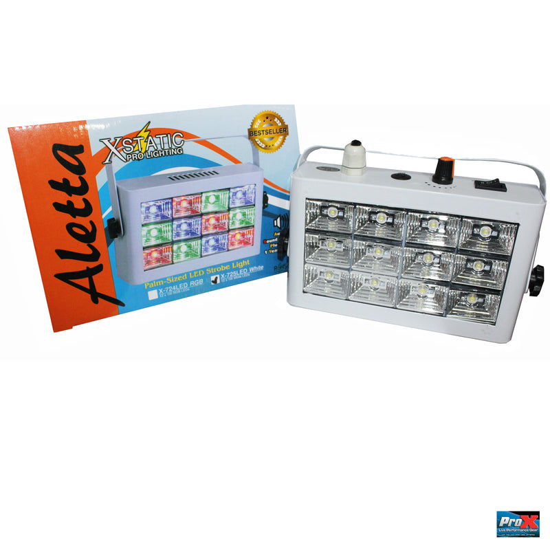 ProX X-725LED Palm Sized Aletta LED Strobe Light White