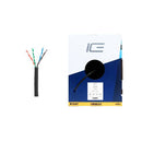 Ice Cable CAT6/BLK HDBaseT 23awg Cat6 Cable - 1000ft Box (Black)