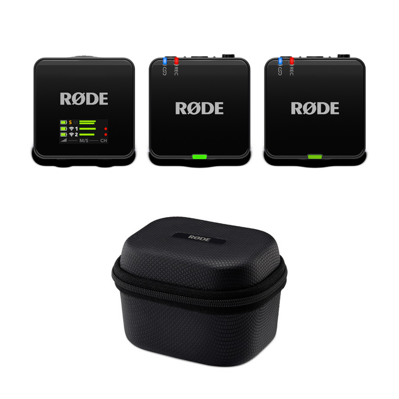 Rode WIRELESS GO III 2-Person Compact Digital Wireless Microphone System/Recorder (2.4 GHz, Black) + FREE Rode CHARGING CASE+ For Wireless GO (Gen 3)