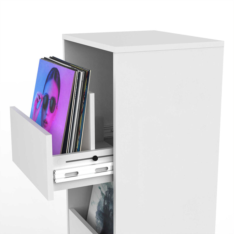 Vault en vinyle glorieux avec des tiroirs (blanc)