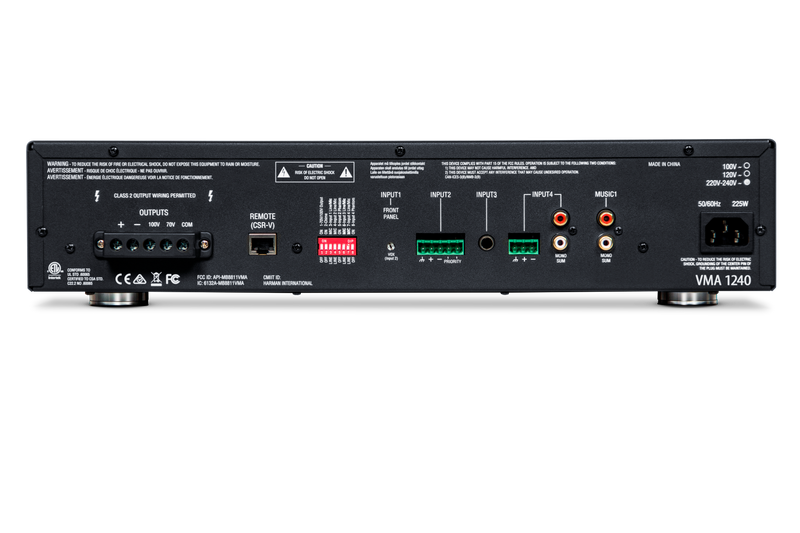 JBL VMA1240 Bluetooth-Enabled Mixer Amplifier (5-In/1-Out) - 240W