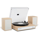 Victrola Harmony Turntable System (Natural Wood + Light Linen)