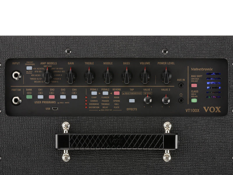 Vox VT100X 100W Valve NuTube Hybrid Combo Speaker Modelling Effects Amplifier - 1x12"